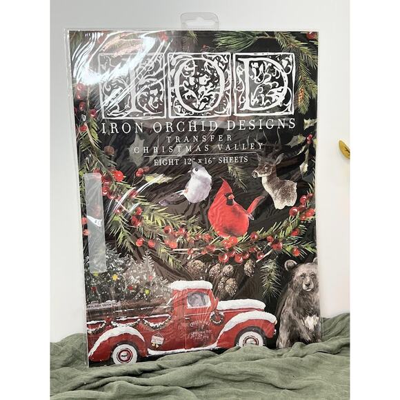 Christmas Valley - IOD Transfer Pad - Eight 12"x16" Sheets - Brand New